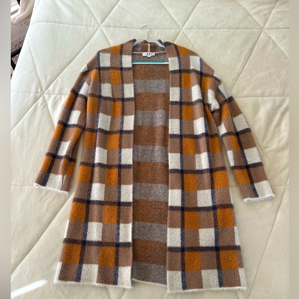 Sweater, plaid, fall/autumn, warm, soft, size M